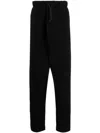 Transit Drawstring Tapered Trousers In Black