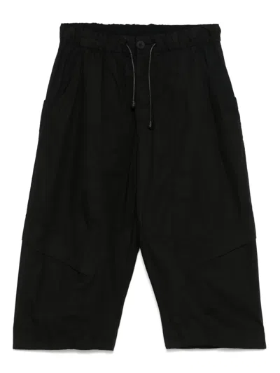 Transit Drawstring Wide-leg Trousers In Black