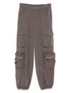 Transit Silk Blend Cargo Pants In Grey