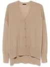Transit Fine-knit Cardigan In 褐色