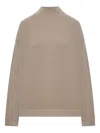 Transit Wool Blend High Neck Sweater In Brown