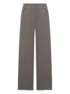 Transit Wide-leg Trousers In Stretch Cotton Blend In Brown