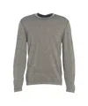 Transit Heathered Knit Sweater With Classic Round Neckline And Structured Fit In Gray