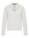 Transit Shaped Wool Jacket With Herringbone Pattern Inside In Gray