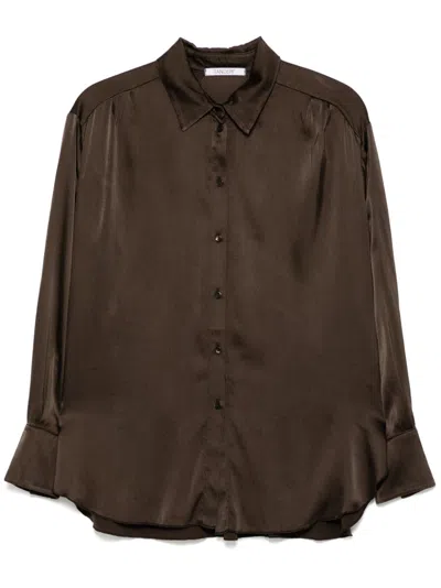 Transit High-low Shirt In Brown