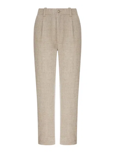 Transit High-waisted Tailored Trousers In Nude & Neutrals