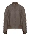 Transit Silk Blend Blouson In Brown