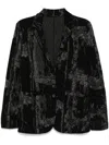 Transit Jaquard Pattern Blazer In Black
