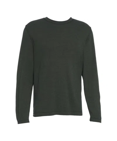 Transit Knit Sweater With Classic Round Neckline And Fine Texture In Green