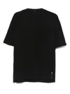 Transit T-shirt Mit Gestricktem Kragen In Schwarz