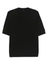 Transit Round-neck Cotton-blend T-shirt In Schwarz