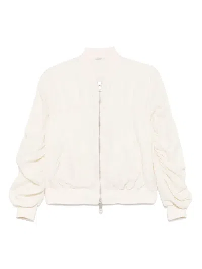 Transit Silk Blend Blouson In Nude & Neutrals