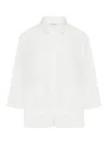 Transit Classic-collar Drop-shoulder Shirt In White