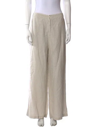 Pre-owned Transit Linen Wide Leg Pants In Neutrals