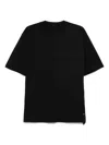 Transit T-shirt Mit Gestricktem Kragen In Black