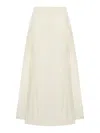 Transit Crinkled Midi Skirt In Nude & Neutrals