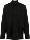 Transit Long-sleeve Button-up Shirt In Black