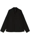 Transit Long-sleeve Cotton-linen Blend Jacket In Black