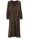 Transit Long Sleeves Dress In Brown