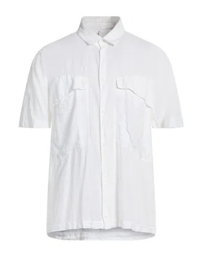 Transit Man Shirt White Size L Linen, Cotton