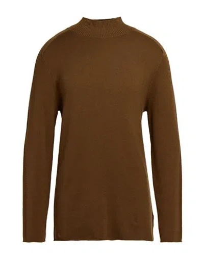 Transit Man Turtleneck Military Green Size Xl Virgin Wool, Linen, Cotton