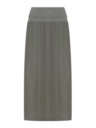 Transit Midi Skirt In Linen Blend In Animal Print