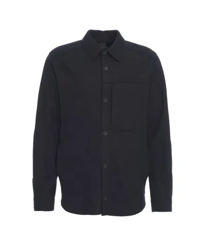 TRANSIT MINIMALISTIC VIRGIN WOOL OVERSHIRT WITH STRUCTURAL COLLAR