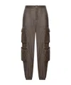 Transit Silk Blend Cargo Pants In Mud