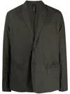 Transit Narrow-lapels Cotton Blazer In Green