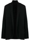 Transit Narrow Notch-lapel Cotton Blazer In Black