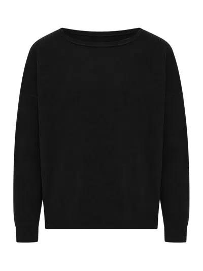 Transit Oversized Boat-neck Sweater In Black
