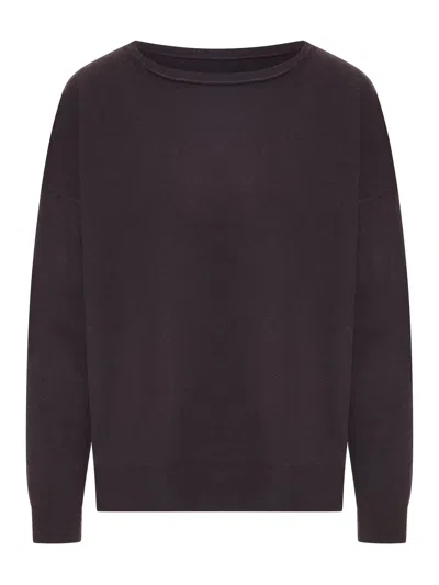 Transit Oversized Boat-neck Sweater In Brown