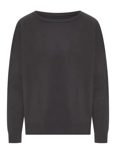 Transit Oversized Boat-neck Sweater In Grey