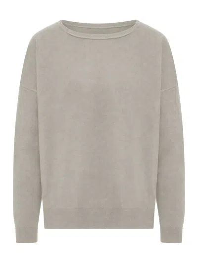 Transit Oversized Boat-neck Sweater In Grey