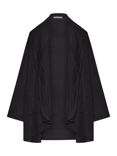 Transit Oversized Double Jacket In Silk Mix In Black