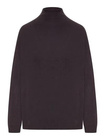 Transit Oversized High-neck Sweater In Brown