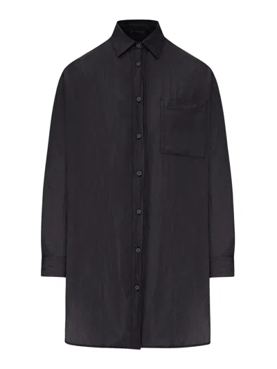 Transit Oversized Linen Shirt In Blue