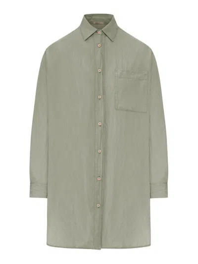Transit Oversized Linen Shirt In Multi