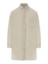 Transit Oversized Linen Shirt In Neutral