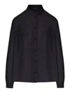 Transit Oversized Shirt With Front Pockets In Black
