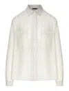 Transit Oversized Shirt With Front Pockets In White