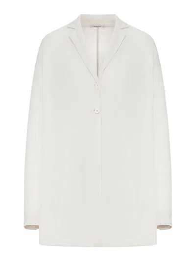 Transit Oversized Single-breasted Viscose Jacket In White