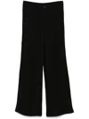 Transit Palazzo Trousers In Schwarz