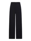 Transit Palazzo Trousers In Wool Blend In Black