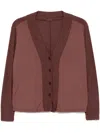 Transit Panelled Cardigan In Red