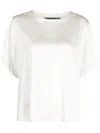 Transit Panelled Satin T-shirt In White