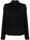 Transit Panelled Virgin Wool-blend Top In Black