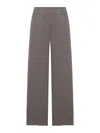Transit Wide-leg Trousers In Stretch Cotton Blend In Gray