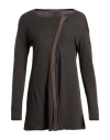 Transit Par-such Woman Cardigan Dark Brown Size 1 Virgin Wool In Green