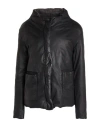 Transit Par-such Woman Jacket Black Size 3 Lambskin, Virgin Wool, Polyamide, Elastane In Black
